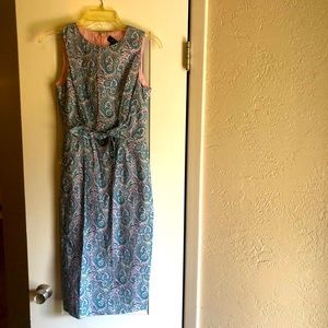 Tahari sleeveless dress front tie size 0